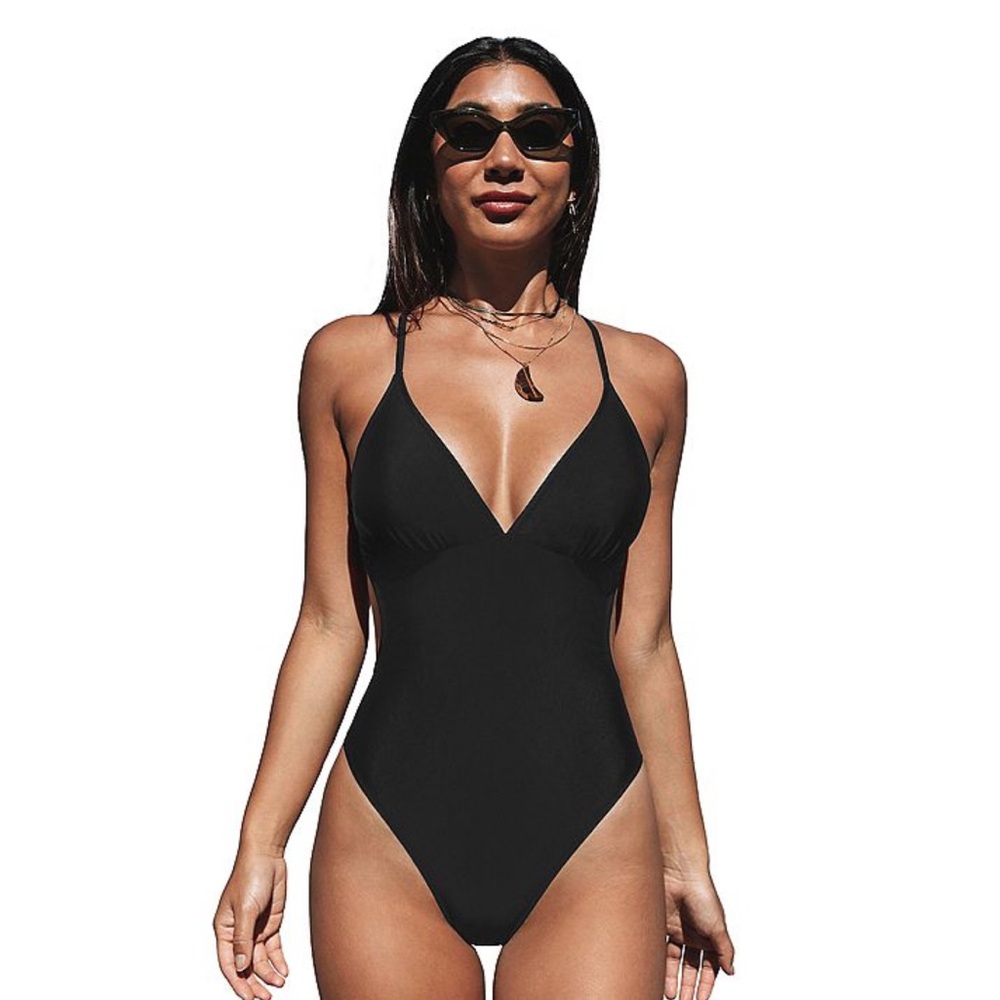 Black Women's One-Piece Swimsuit
